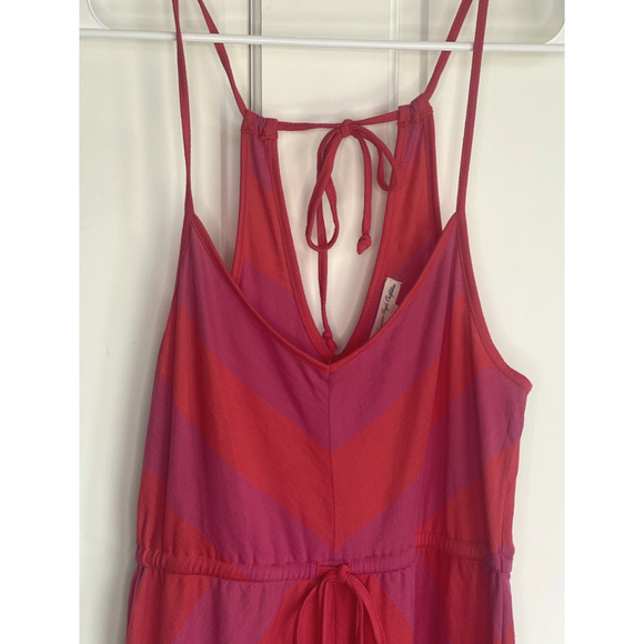NEW American Eagle Fuchsia/Red Striped Maxi Dress Women’s Sz S Knit Boho Beach - Picture 3 of 13
